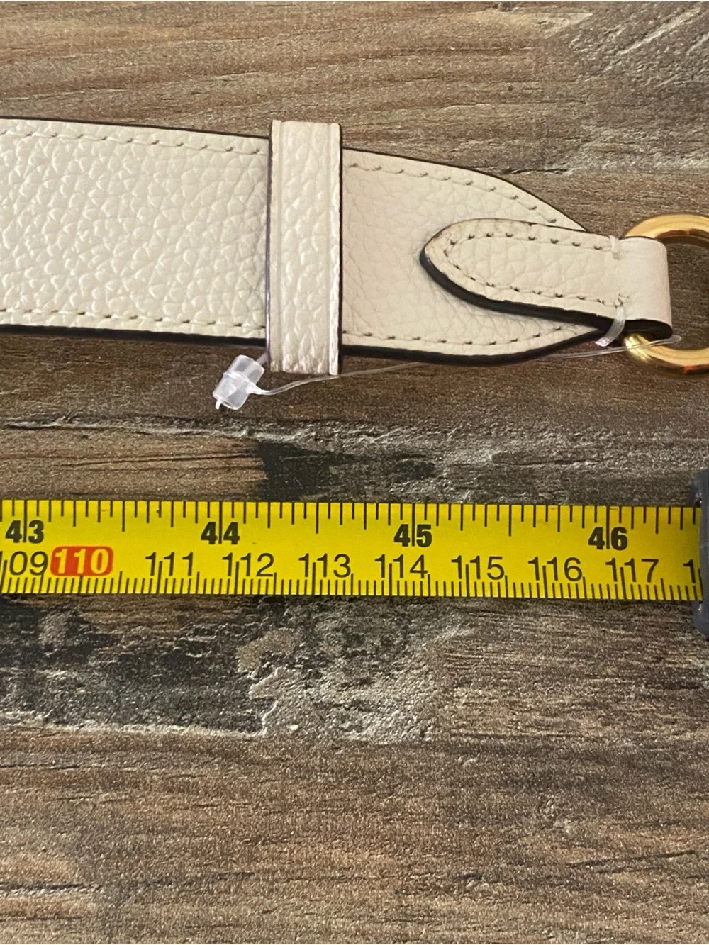 Coach Cream / Ivory Leather Crossbody Strap with Gold Hardware